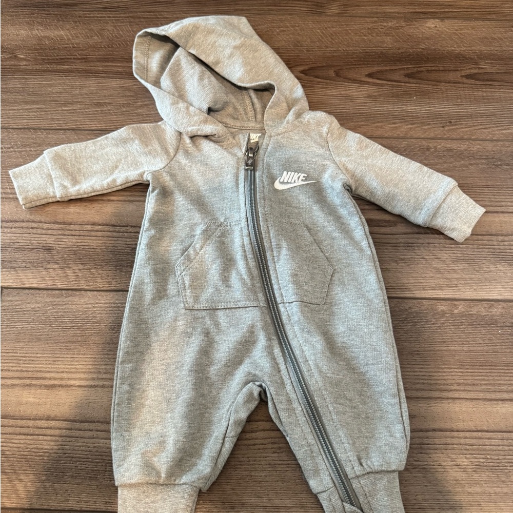 Nike Kids Gray Hooded Bodysuit